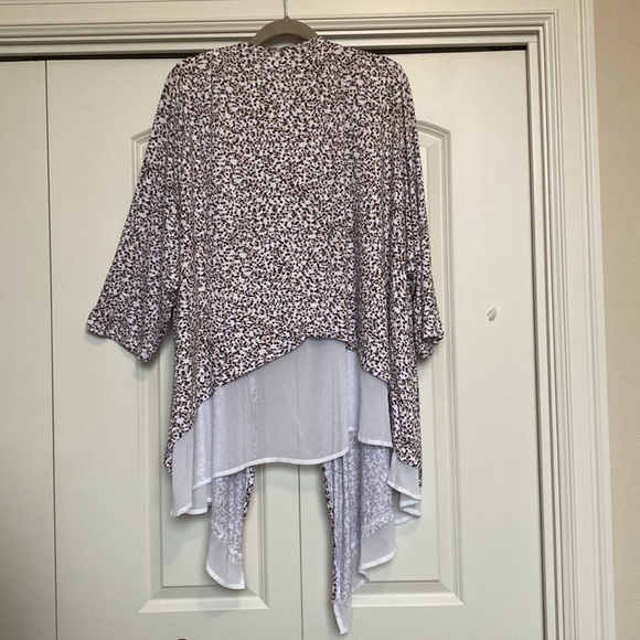 NWT Lane Bryant Open Front Cardigan Womens 26/28 Plus Sz Sheer cozy loungewear - Picture 2 of 9